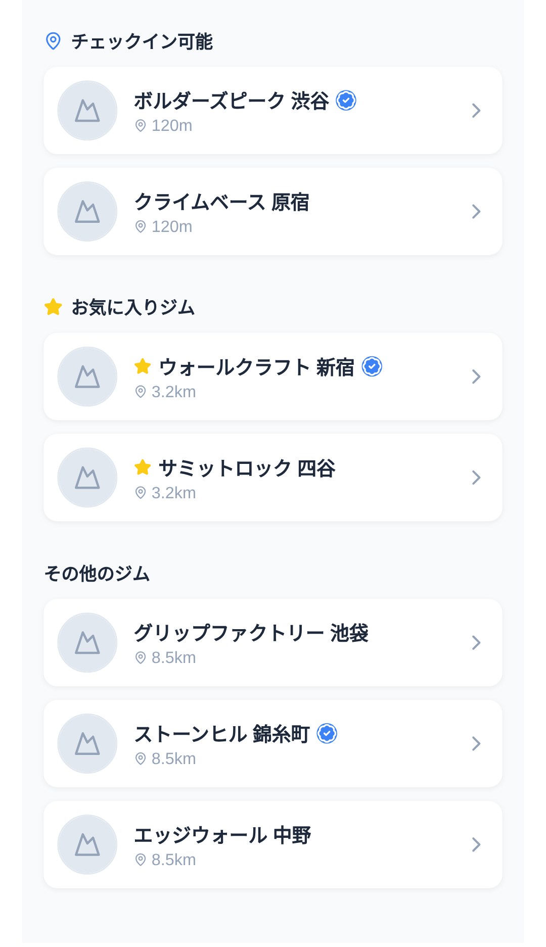 ジム一覧